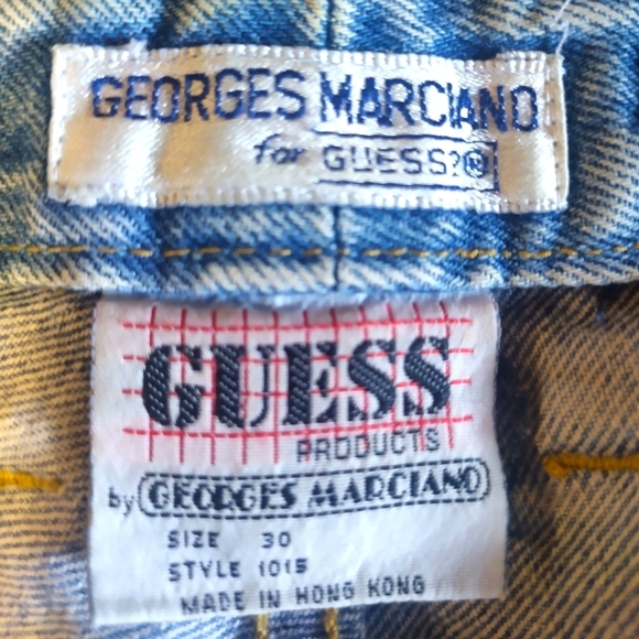 GUESS by Georges Marciano Vintage Denim Rare Ankle Zip Size 30 - Picture 9 of 16